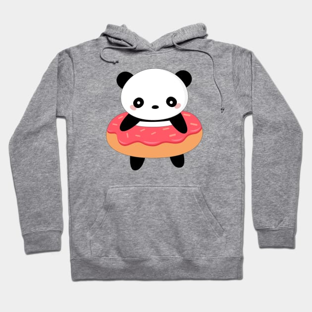 Kawaii Panda Bear Donut Hoodie by happinessinatee